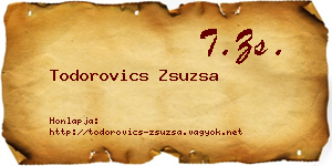 Todorovics Zsuzsa névjegykártya